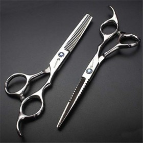 Ciseaux de Coiffure Professionnel 6.0 Pouces Set coiffeuses Barber Coupe Dilution Ciseaux Haut de Gamme 440C Modélisation Fin