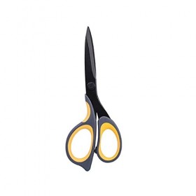 Ciseaux artisanaux, acier inoxydable, papier à découper de bureau, etc., solides et résistants à lusure, noirs, poignée conf