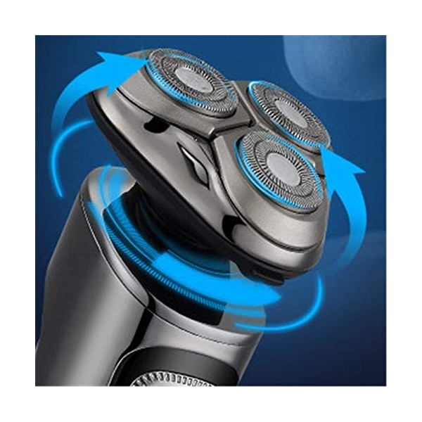 ChengBeautiful Rasoir Smart 4D Floating Rechargeable Full Body Laver Rasoir Multifonctions Barbe Hommes Rasoir Couleur : Bla