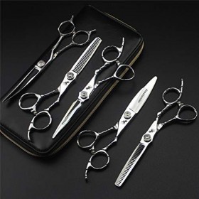 LBYB 5Pcs Professionnel Ciseaux De Coupe De Cheveux 6,0 Pouces Japon 9CR Inoxydable Set en Acier De Sharp De Haute Qualité Ou