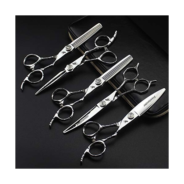 LBYB 5Pcs Professionnel Ciseaux De Coupe De Cheveux 6,0 Pouces Japon 9CR Inoxydable Set en Acier De Sharp De Haute Qualité Ou