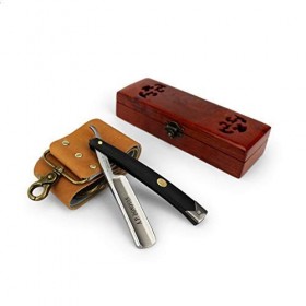 A.P. Donovan - Rasoir traditionnel Coupe Choux Barbe | 7/8" pouce avec poignée plastique | Soins de la barbe | Ensemble avec 