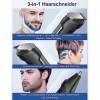 Tondeuse à barbe pour homme, tondeuse tout-en-un pour le nez, sans fil, rechargeable par USB et rasoir étanche, avec 7 peigne