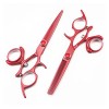 Ciseaux Tourbillon Rouges De 6 Pouces, Ciseaux De Coiffure, Ciseaux Amincissants, Ciseaux De Coiffure, Ciseaux De Coiffure, C