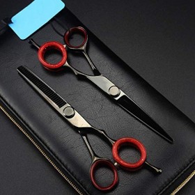 XBR Ciseaux de Coiffure Ensemble de Ciseaux à Cheveux clairsemés, légers et Pointus, livré avec Une Belle Pochette/étui à Cis