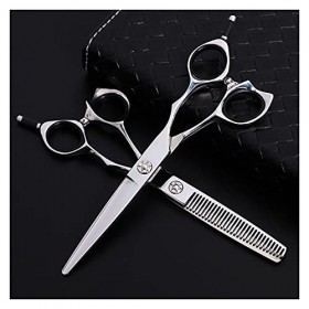 Ciseaux plats spéciaux de styliste professionnel de 6,0 pouces, ciseaux dentaires, taille : cisailles plates cisailles pla R...