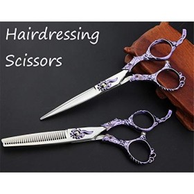 Ciseaux de coiffure coupe nette et précise ciseaux de coiffure professionnels outil de salon kit mince 6,0 pouces pour salon ...