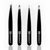 HB Professionals Lot de 4 pinces à épiler en acier inoxydable de qualité supérieure pour sourcils - Précision parfaite pour l