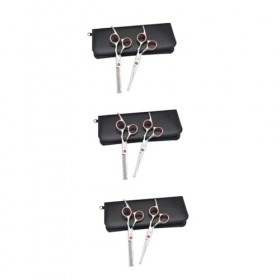 FRCOLOR 3 Pièces Ciseaux À Cheveux En Acier Inoxydable Ciseaux Amincissants Ciseaux De Coupe De Cheveux Tondeuses De Barbier 