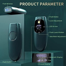 Épilation IPL, lappareil dépilation Inhibe la Croissance, 5 Niveaux dénergie Lissent Efficacement la Peau pour les Jambes 