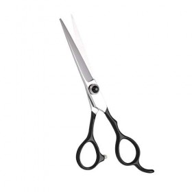 Kit de ciseaux de coupe de cheveux Noir 6,0 pouces Ciseaux de coiffeur Ciseaux à dents à coupe plate Ciseaux amincissants Cis