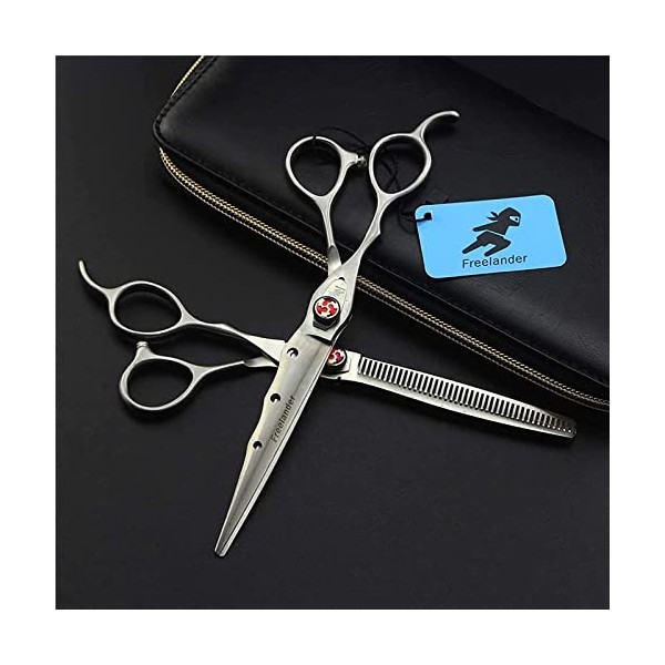 Ciseaux de coiffeur professionnels pour gauchers 7.0 Inch Japan Set Stainless Steel, Light And Sharp Hairdressing Scissors Fo