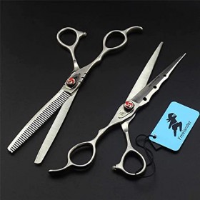 Ciseaux de coiffeur professionnels pour gauchers 7.0 Inch Japan Set Stainless Steel, Light And Sharp Hairdressing Scissors Fo