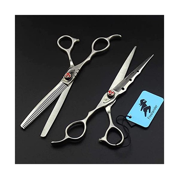 Ciseaux de coiffeur professionnels pour gauchers 7.0 Inch Japan Set Stainless Steel, Light And Sharp Hairdressing Scissors Fo