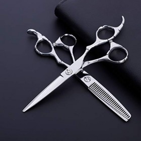 LIUSU Kit de toilettage pour Chien, Ensemble de Ciseaux de Coupe de Cheveux 6,0 Pouces Ensemble de Ciseaux de Coiffure en Aci