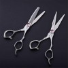 Ciseaux De Coupe Professionnelle Cheveux 6,0 Pouces Argent , Ciseaux De Coiffure Set Ciseaux Droits + Ciseaux Dents , pour 