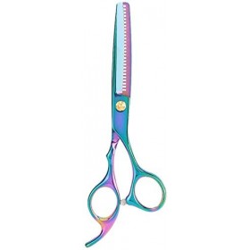 Ensemble de coiffure Ciseaux à cheveux à bords tranchants colorés, outil de conception de coiffure professionnelle ciseaux à