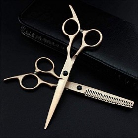 Ensemble de coiffure professionnel 6 pouces or ciseaux de salon de coiffure coupe makas ciseaux à cheveux ciseaux amincissant...