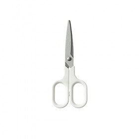 Ciseaux artisanaux en papier avec poignées souples et confortables for le bureau, lécole et la maison - Ciseaux blancs de 15