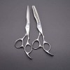 Ciseaux de coiffure professionnels, couleur argent, 15.2 Cm, motif exquis, pour Salon de coiffure ou usage domestique