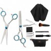 Ensemble de ciseaux de coupe de cheveux professionnels, 11 pièces, Kit de ciseaux de coiffure, ciseaux de coupe de cheveux, c