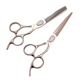 Ciseaux de coupe de cheveux, 15,2 cm professionnels japonais 440 C, ciseaux à cheveux en or rose, ciseaux de coupe de cheveux