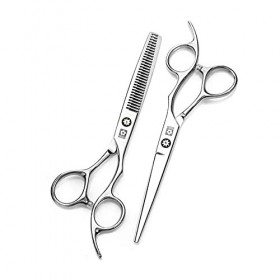 Ciseaux à frange spéciaux manipulés à la main de 6,0 pouces taille : cisailles plates cisailles à dents K cisailles à de Ra...