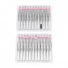 Pincettes dextension de cils de beauté, pincettes de précision Pincettes en acier inoxydable Pincettes à pointe inclinée 24 