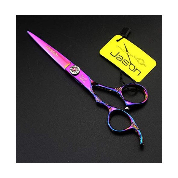 Ciseaux de coiffure professionnels pour gaucher 6,0 pouces , outils de coiffure de salon Ensemble de ciseaux de coiffeur lé
