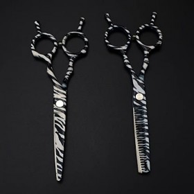 Ciseaux de coupe de cheveux, 5,5 pouces professionnels 440c en acier céramique ciseaux à cheveux coupe de cheveux amincisseme