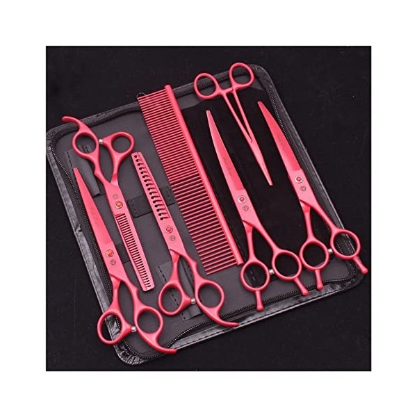 DiJiu Ciseaux de Coupe de Cheveux Kit de caissons de Ciseaux de beauté kit de Coiffure à Cheveux Ciseaux de Coiffeur Professi