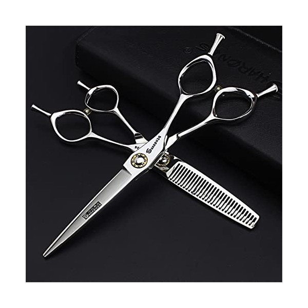 leybold Set De Ciseaux De Coiffure Professionnels, Ensemble De Ciseaux De Cheveux Humains De 6 Pouces, Ciseaux Hybrides De Te