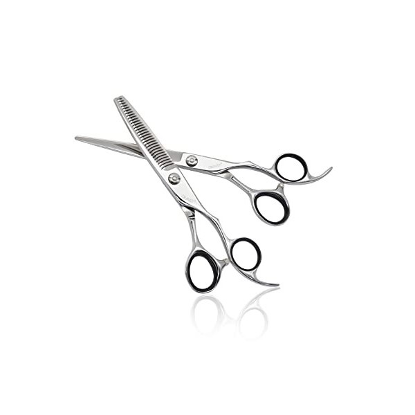 GUNST Lot de ciseaux de coiffure et ciseaux à effiler - Design classique - Argenté - Pour coiffeurs professionnels