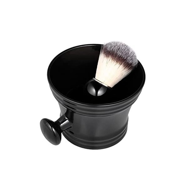 WWWFZS Kit de Rasage de Barbe Traditionnel - Le Meilleur Bol de Tasse et Blaireau en ABS kit de Rasage Humide