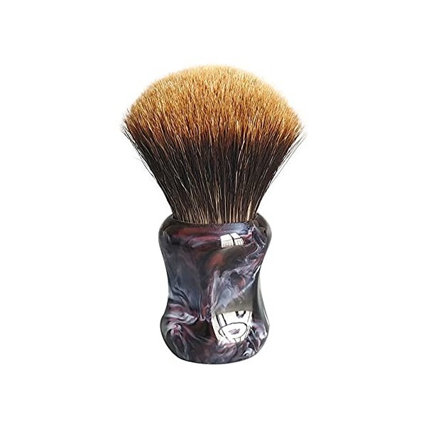 AnSafe Blaireau Haute qualité Cheveux de Blaireau Durable Poignée en résine Barbe Savon Brosse en Mousse Fait Main Élégant Ra