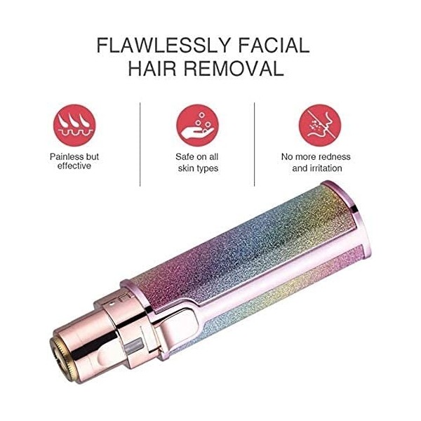 XIXIDIAN Remover de Cheveux Facial Rechargeable USB, sourcil Professionnel sans Douleur et Tondeuse pour Les Cheveux faciaux 