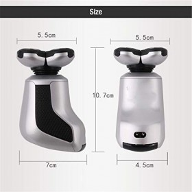 ZRSJ Étanche Tondeuse Cheveux Hommes, 5 en 1 Tondeuse Barbe, 5D Rotative électrique Tondeuse Cheveux, Convient for Couper Les