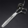 HIJIN Barber Coiffure Ciseaux Set, 6 Pouces Argent Japon 440C Ciseaux Cheveux, Coiffure Ciseaux Ciseaux À Effiler Et Sac, Sal