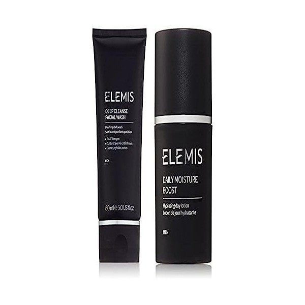 ELEMIS Hydratation quotidienne, hydratant de visage léger pour nourrir et hydrater la peau après le rasage+ ELEMIS Nettoyant 