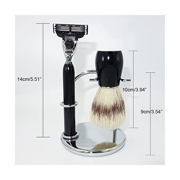 NSNT Exquis Support de Brosse de Rasoir pour Hommes, Ensemble de Brosse de Rasage de Voyage à la Maison pour Hommes, Support 