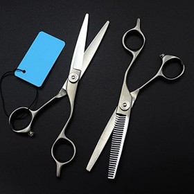 Ciseaux de coupe de cheveux, 6 pouces professionnels 440c ciseaux de cheveux coupés mats salon de coupe barbier coupe de chev