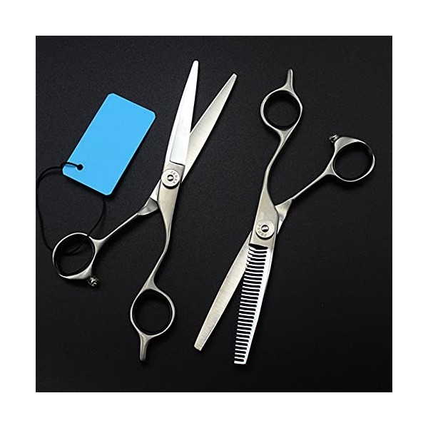 Ciseaux de coupe de cheveux, 6 pouces professionnels 440c ciseaux de cheveux coupés mats salon de coupe barbier coupe de chev