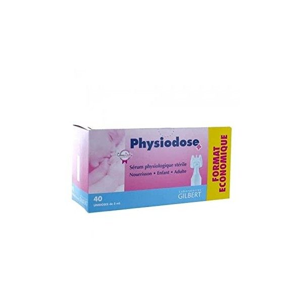 Laboratoire Gilbert – Sérum physiologique Physiodose - Boîte de 40 unidoses de 5ml Crème Jour et Nuit