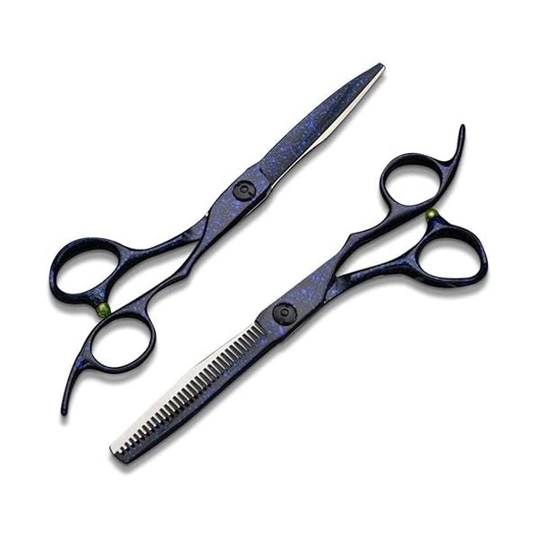 Ciseaux de coiffure, ciseaux de coiffure avec poignée rotative 14 cm 15,2 cm avec poche pour ciseaux-6.0_".Salon de coiffure 