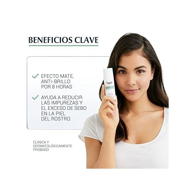 Eucerin - Dermopure Fluido Facial Matificante Hidratante Crème Jour et Nuit