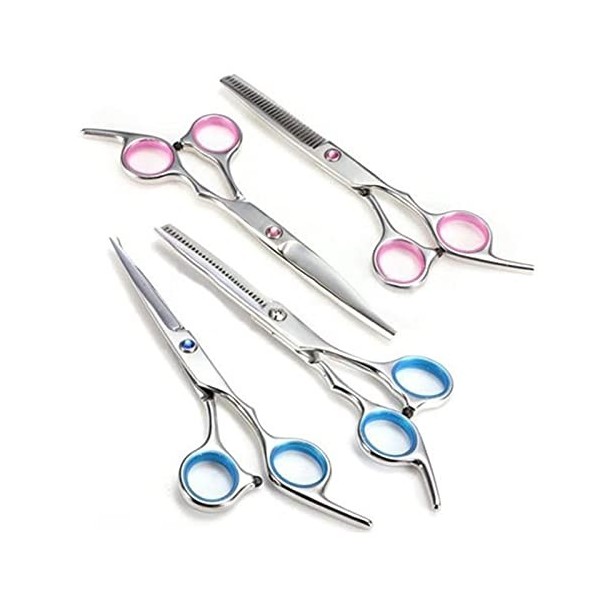 SalonDIYCiseaux amincissants réguliers, ciseaux de coiffeur couleur : rose fin bleu fin 