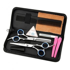 Ciseaux de coiffeur de 6 pouces Ciseaux de coiffure professionnels Ciseaux de coiffure à frange de beauté pour femmes et Ci ...