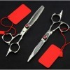 Ciseaux de coupe de cheveux professionnels en acier 440c 9cr13 62HRC de 14 cm, ciseaux amincissants pour barbier, ensemble de