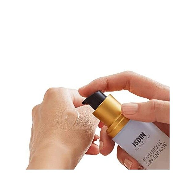 ISDIN Isdinceutics Hyaluronic Concentrate 30ml , Sérum léger ultra-hydratant, Apporte un effet repulpant, aide à redensifier ...