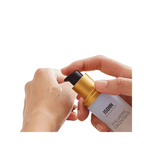 ISDIN Isdinceutics Hyaluronic Concentrate 30ml , Sérum léger ultra-hydratant, Apporte un effet repulpant, aide à redensifier